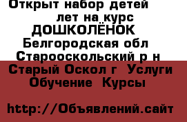 Открыт набор детей 6,5 - 7 лет на курс «ДОШКОЛЁНОК» - Белгородская обл., Старооскольский р-н, Старый Оскол г. Услуги » Обучение. Курсы   